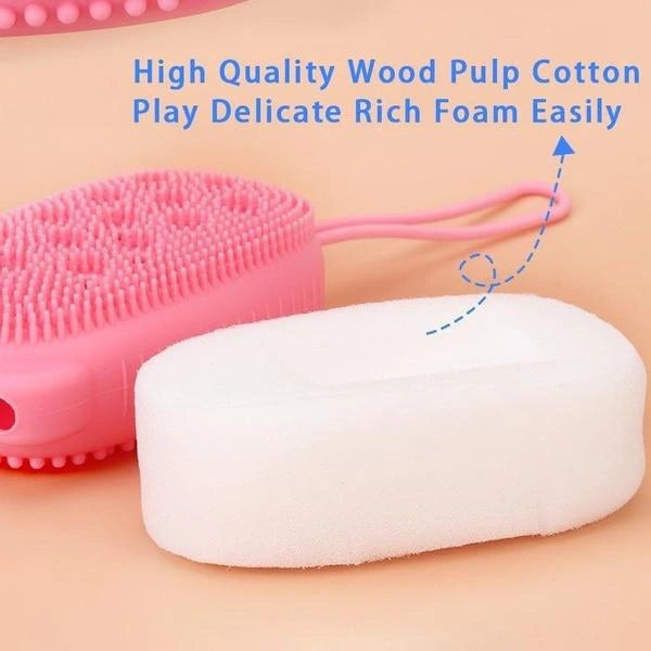 Silicone body scrubber brush
