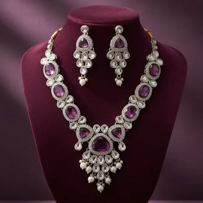 Ruby pink kundan choker set - jeweller set