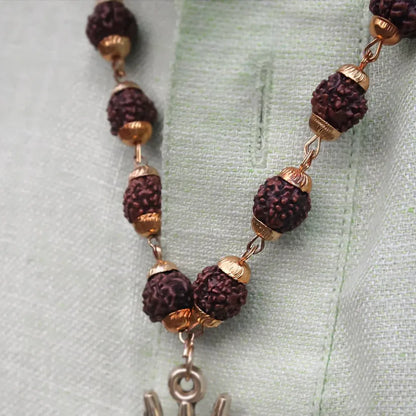 Panchmukhi rudraksha om shiva trishool mala