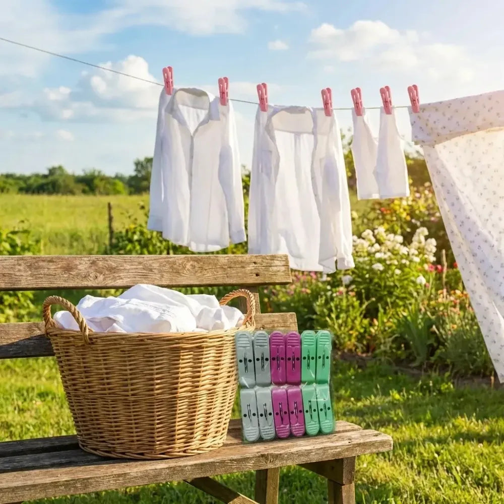 Rust-free plastic cloth clips - home improvement