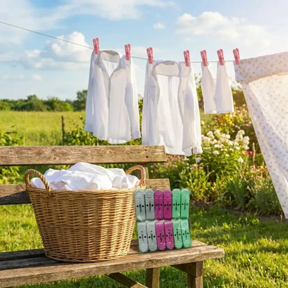 Rust-free plastic cloth clips - home improvement