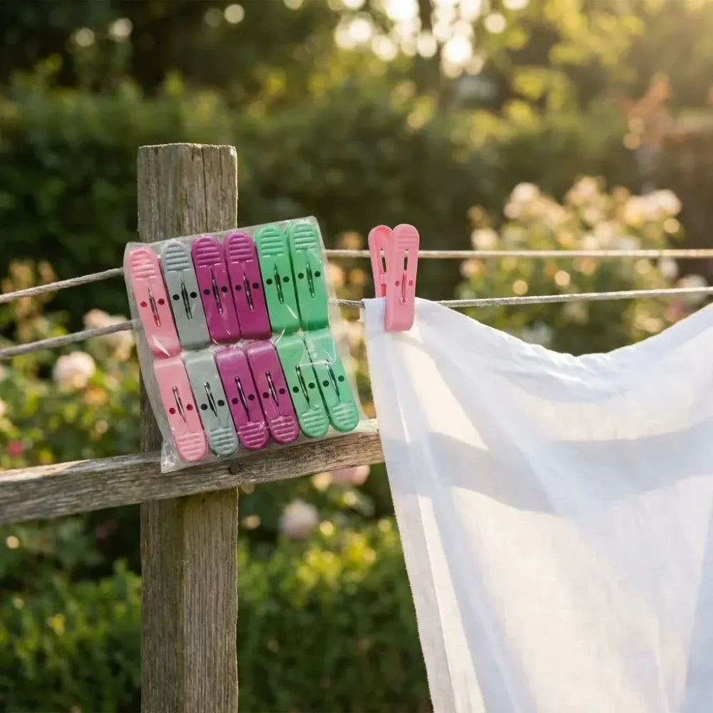 Rust-free plastic cloth clips - home improvement
