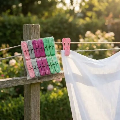 Rust-free plastic cloth clips - home improvement
