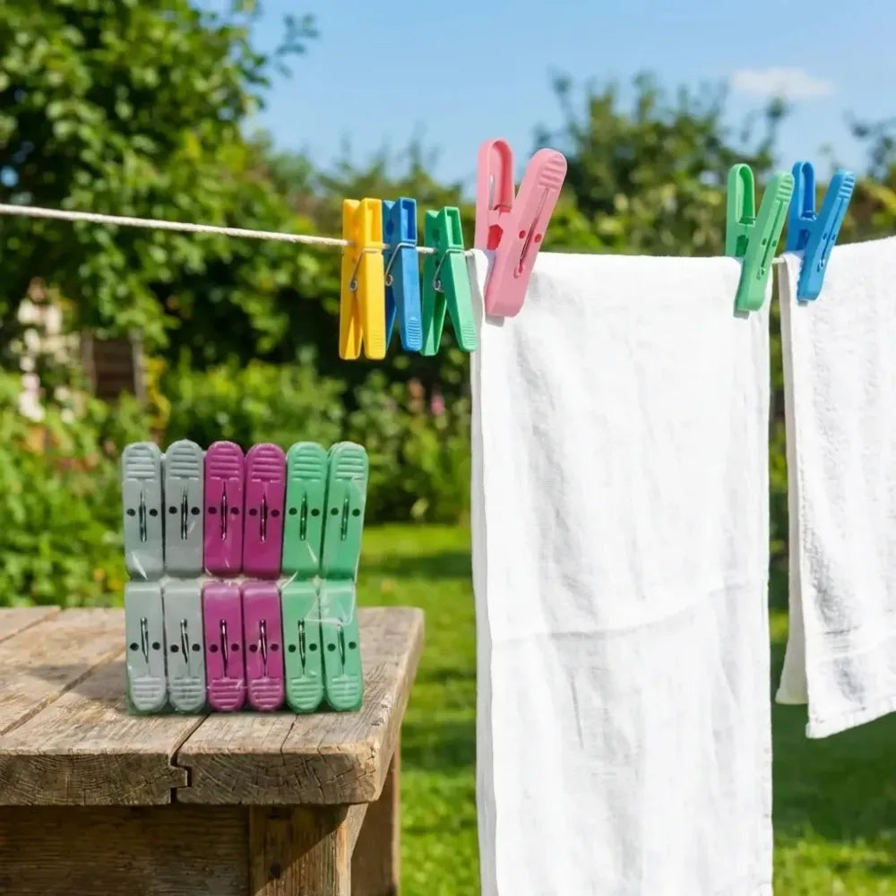 Rust-free plastic cloth clips - home improvement