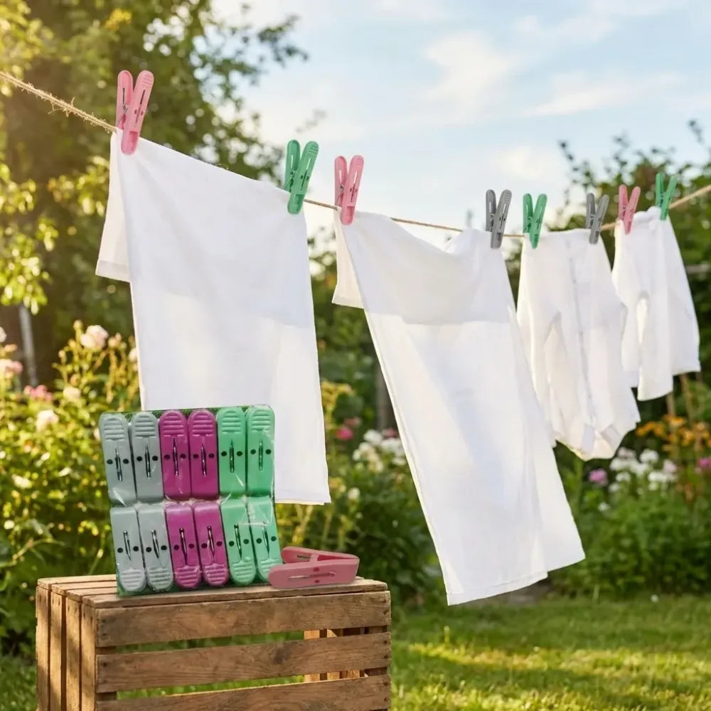 Rust-free plastic cloth clips - home improvement