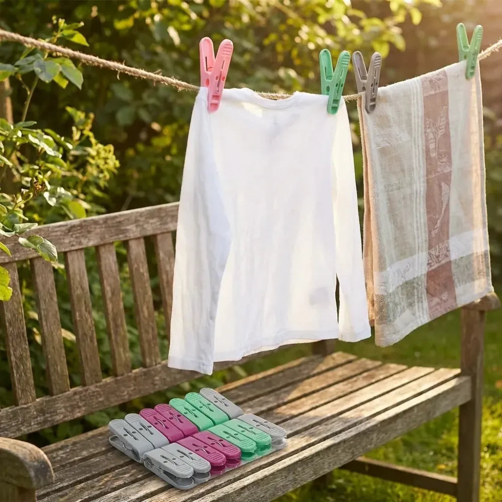 Rust-free plastic cloth clips - home improvement