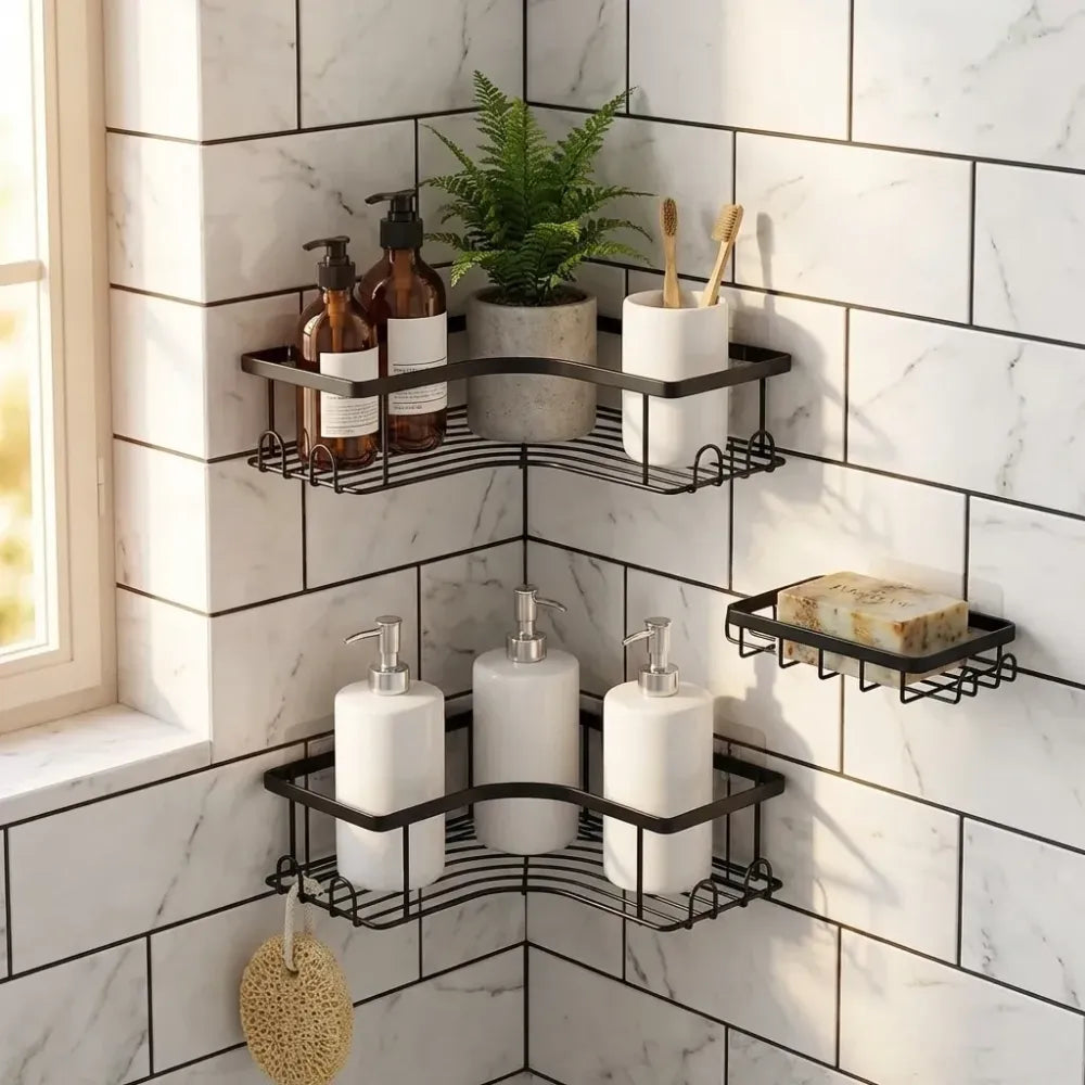 Rustproof corner shelf organizer - home improvement