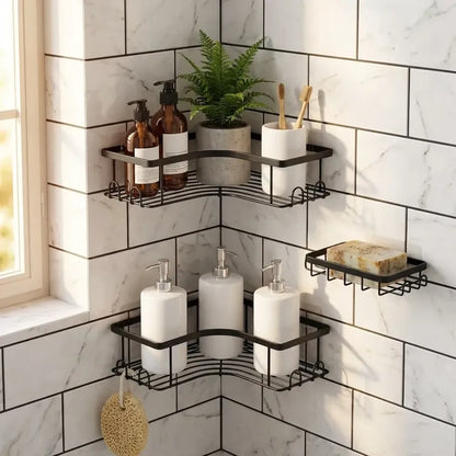 Rustproof corner shelf organizer - home improvement