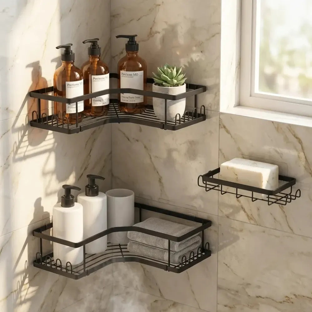 Rustproof corner shelf organizer - home improvement