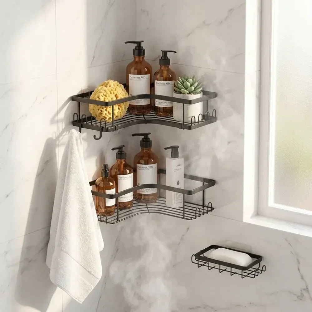 Rustproof corner shelf organizer - home improvement