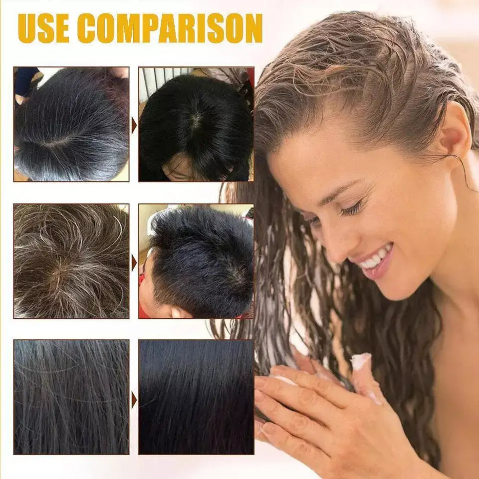 Long lasting natural hair dye shampoo (pack of 2)