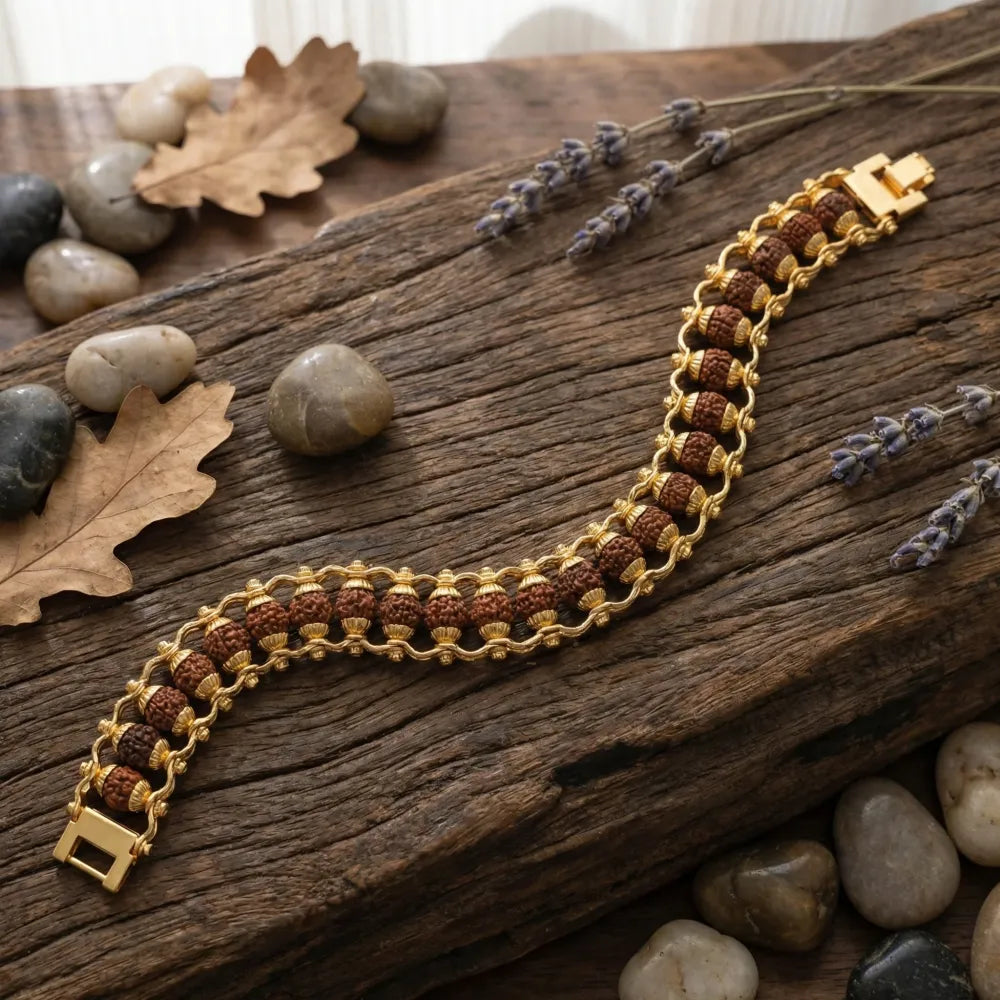 Sacred rudraksha bracelet rakhi - bracelets
