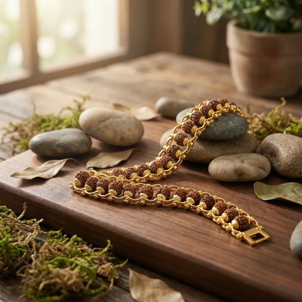 Sacred rudraksha bracelet rakhi - bracelets