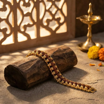 Sacred rudraksha bracelet rakhi - bracelets