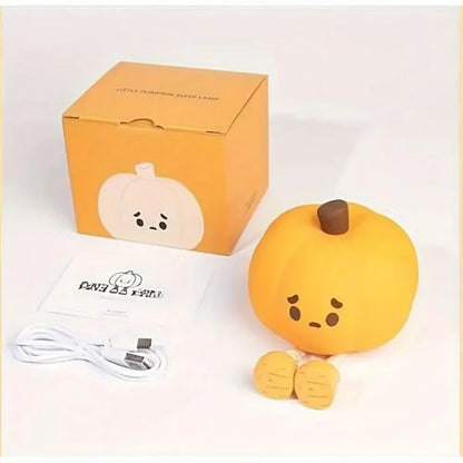 Sad pumpkin silicone night lamp