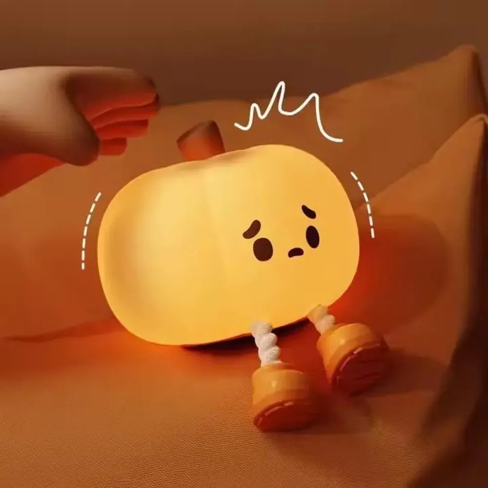 Sad pumpkin silicone night lamp