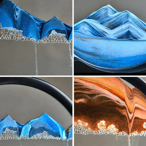The moving sand art sculpture