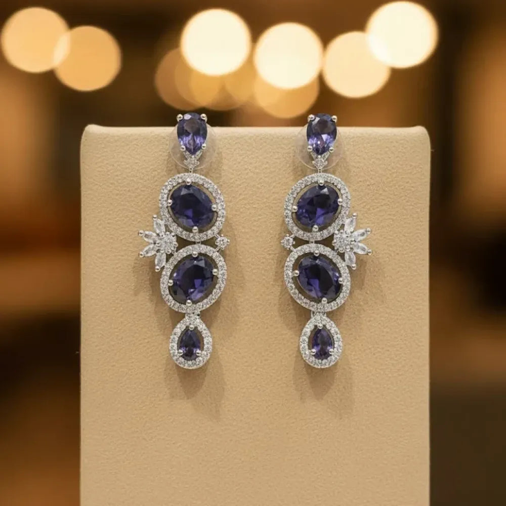 Sapphire blue ad necklace set – 2 pcs