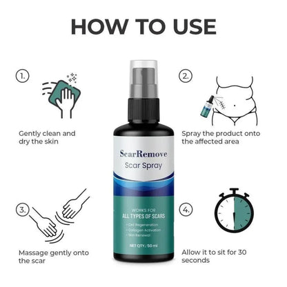 Scar removal silicone spray
