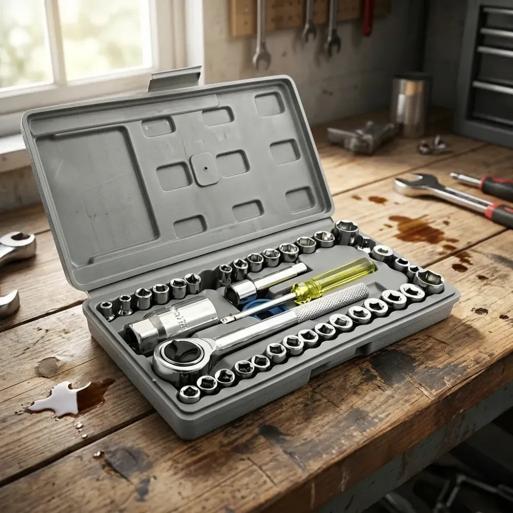 Screwdriver tool kit-multipurpose 40 in 1 socket set and bit kit