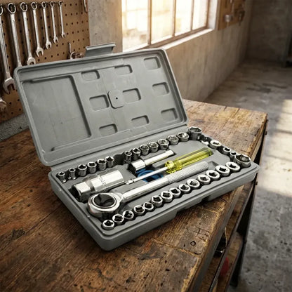 Screwdriver tool kit-multipurpose 40 in 1 socket set and bit kit