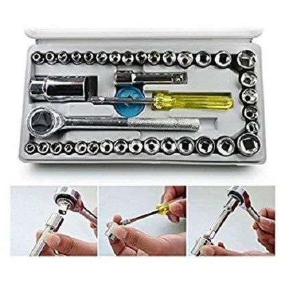Screwdriver tool kit-multipurpose 40 in 1 socket set and bit kit
