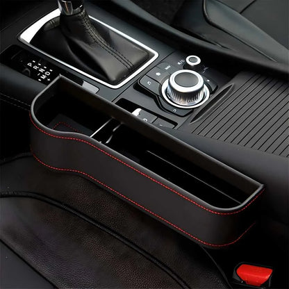 Seat pockets pu leather car console side organizer with assorted colour