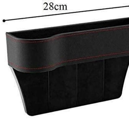 Seat pockets pu leather car console side organizer with assorted colour