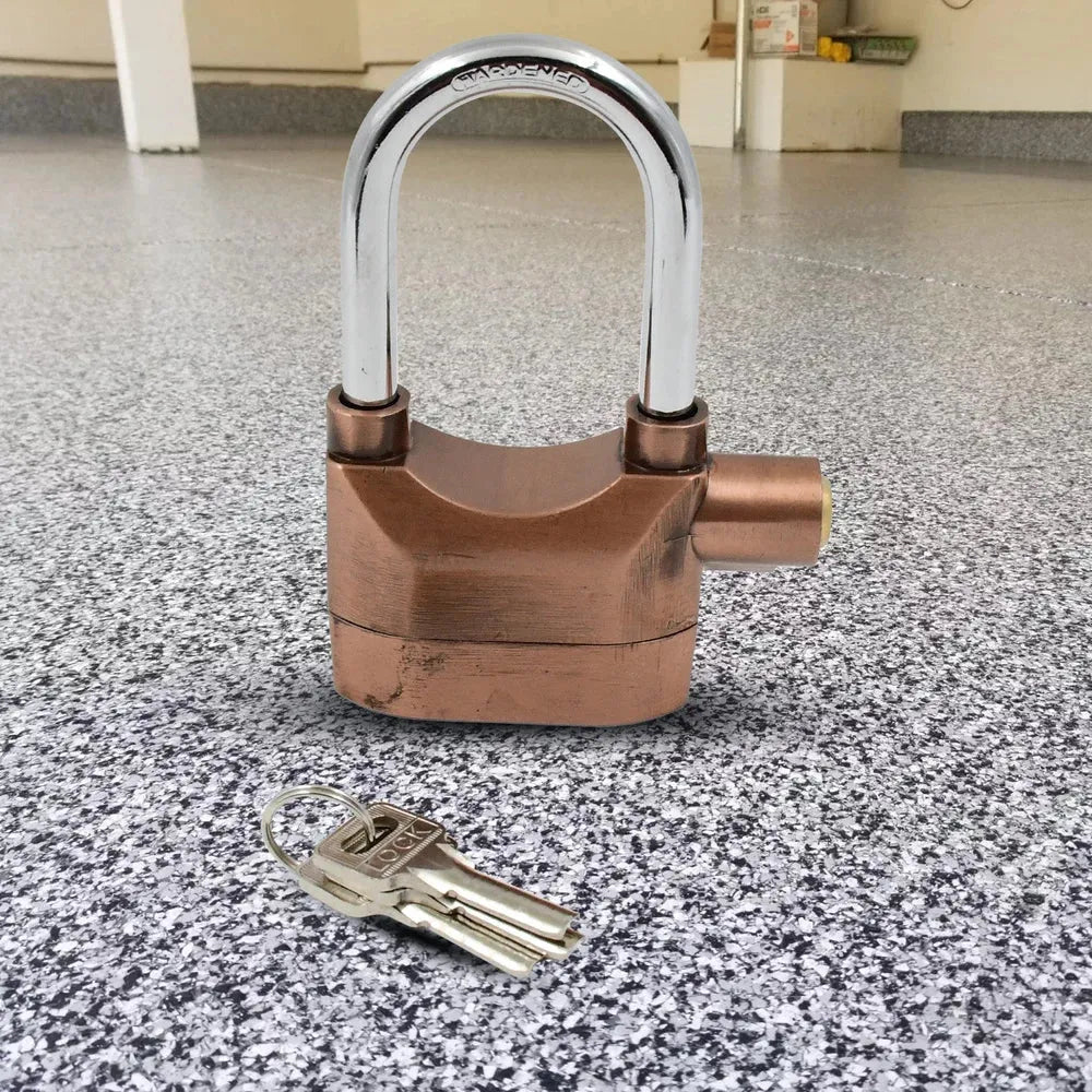 Security alarm padlock