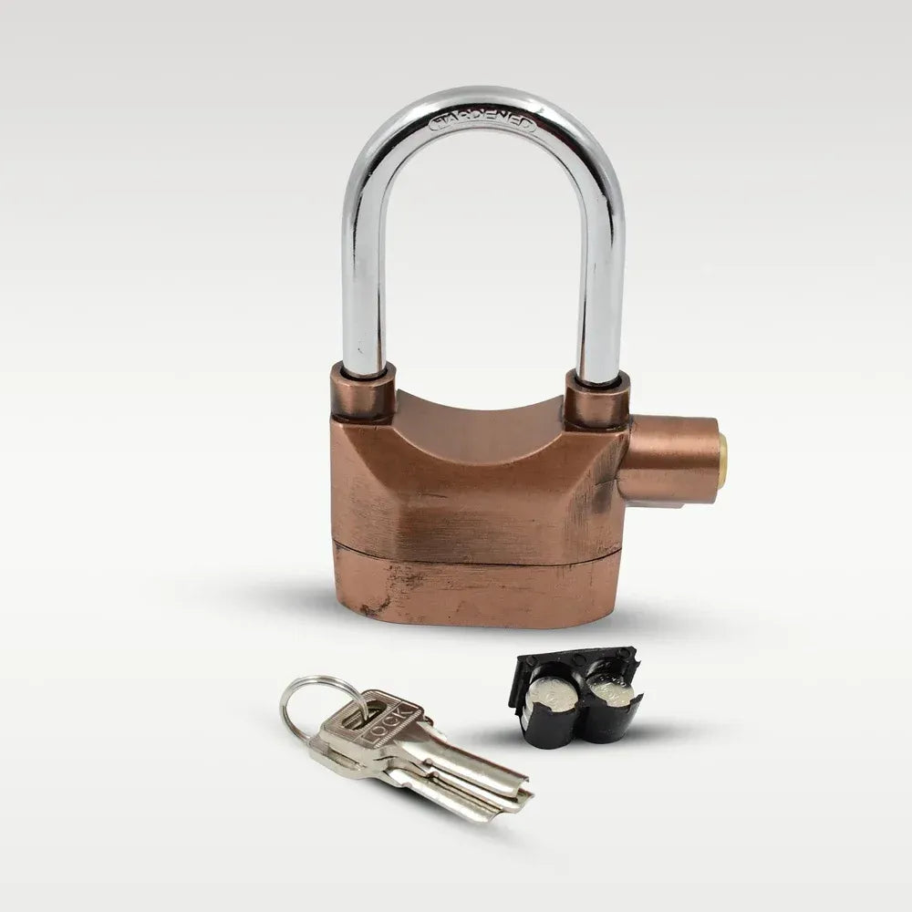 Security alarm padlock
