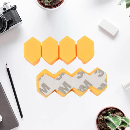 Self adhesive hooks for cable clips desktop organizer (6 pcs set mix design) - electronics