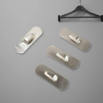 Self- adhesive hooks heavy duty wall hangers stainless steel waterproof sticky for hanging robe coat towel kitchen