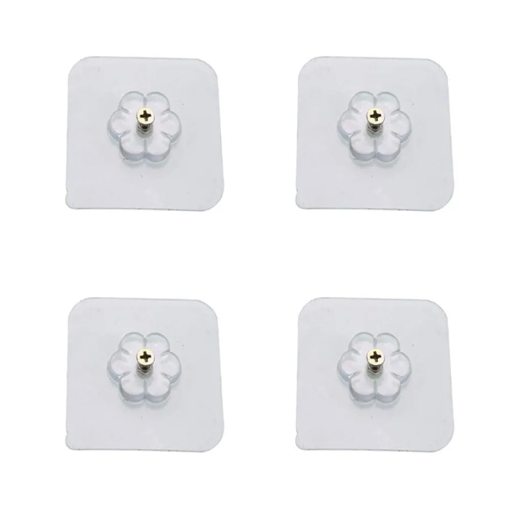 Self adhesive hooks sticker screw nut and bolt type (4 pcs set) - home & kitchen