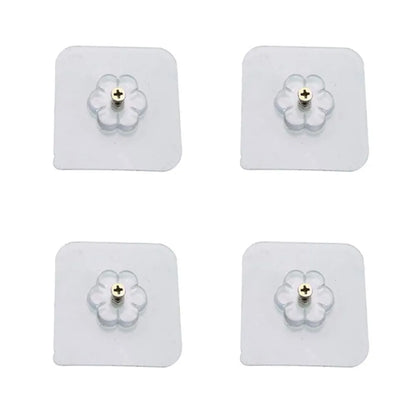 Self adhesive hooks sticker screw nut and bolt type (4 pcs set) - home & kitchen