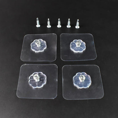 Self adhesive hooks sticker screw nut and bolt type (4 pcs set) - home & kitchen
