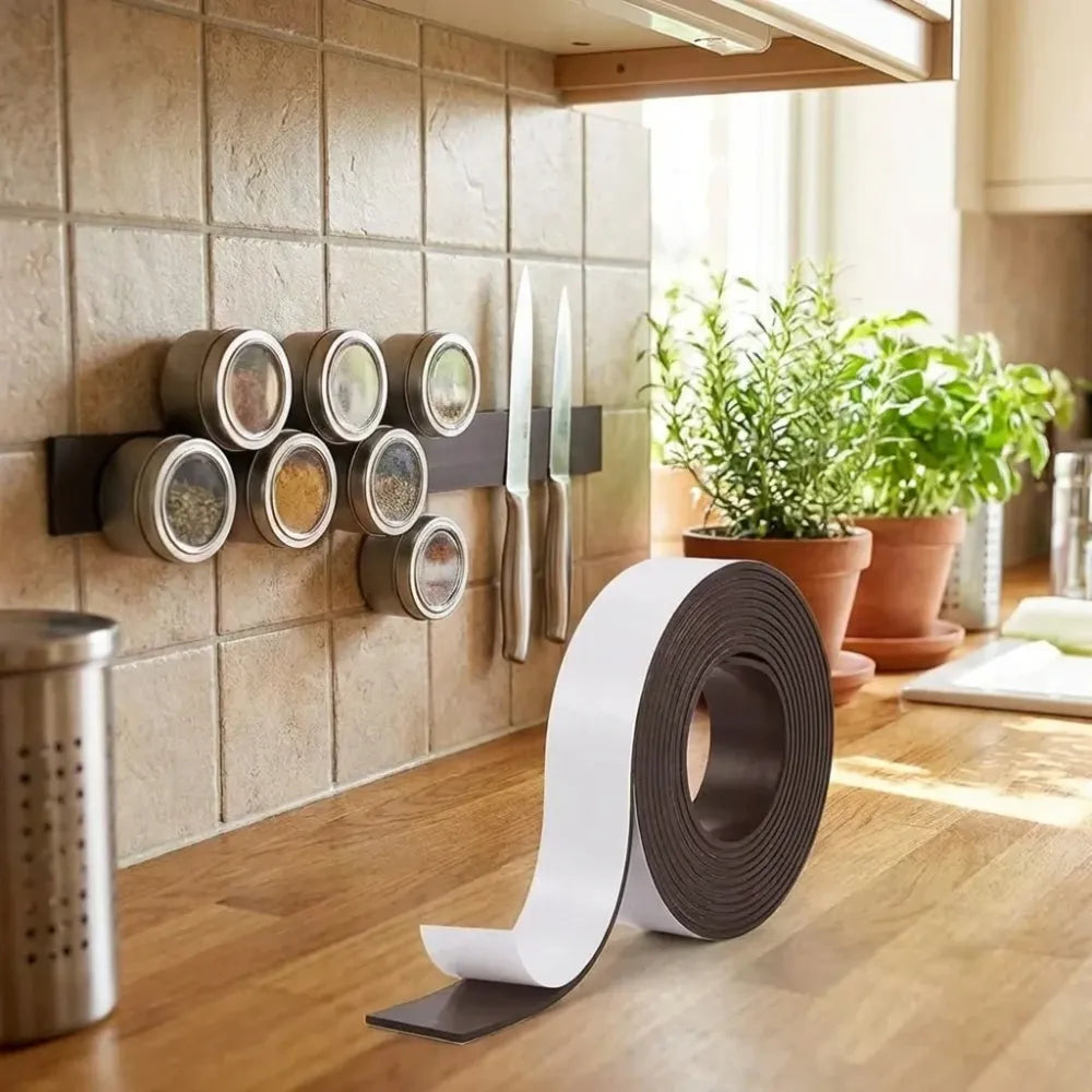 Self adhesive magnetic tape