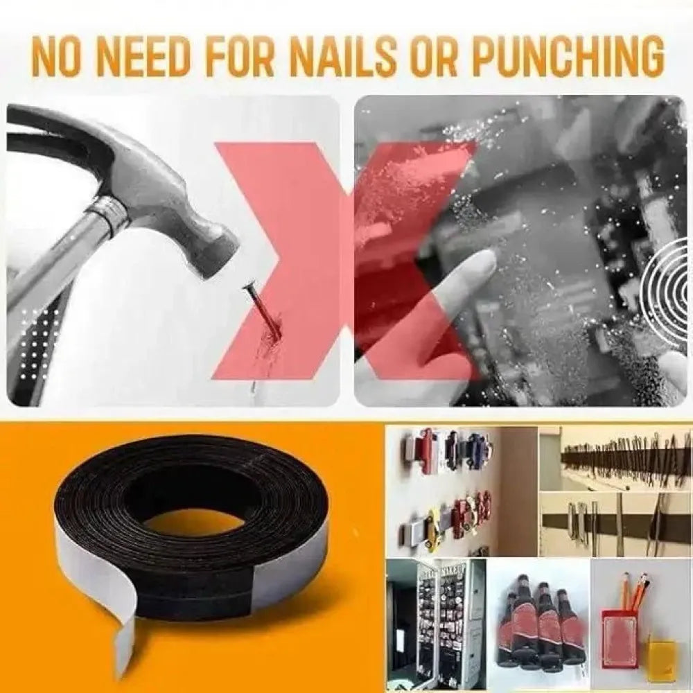 Self adhesive magnetic tape