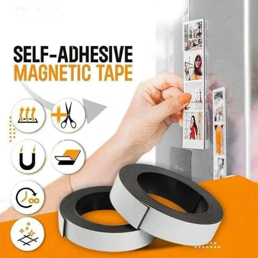 Self adhesive magnetic tape