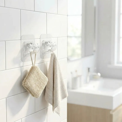 Self adhesive rod clips