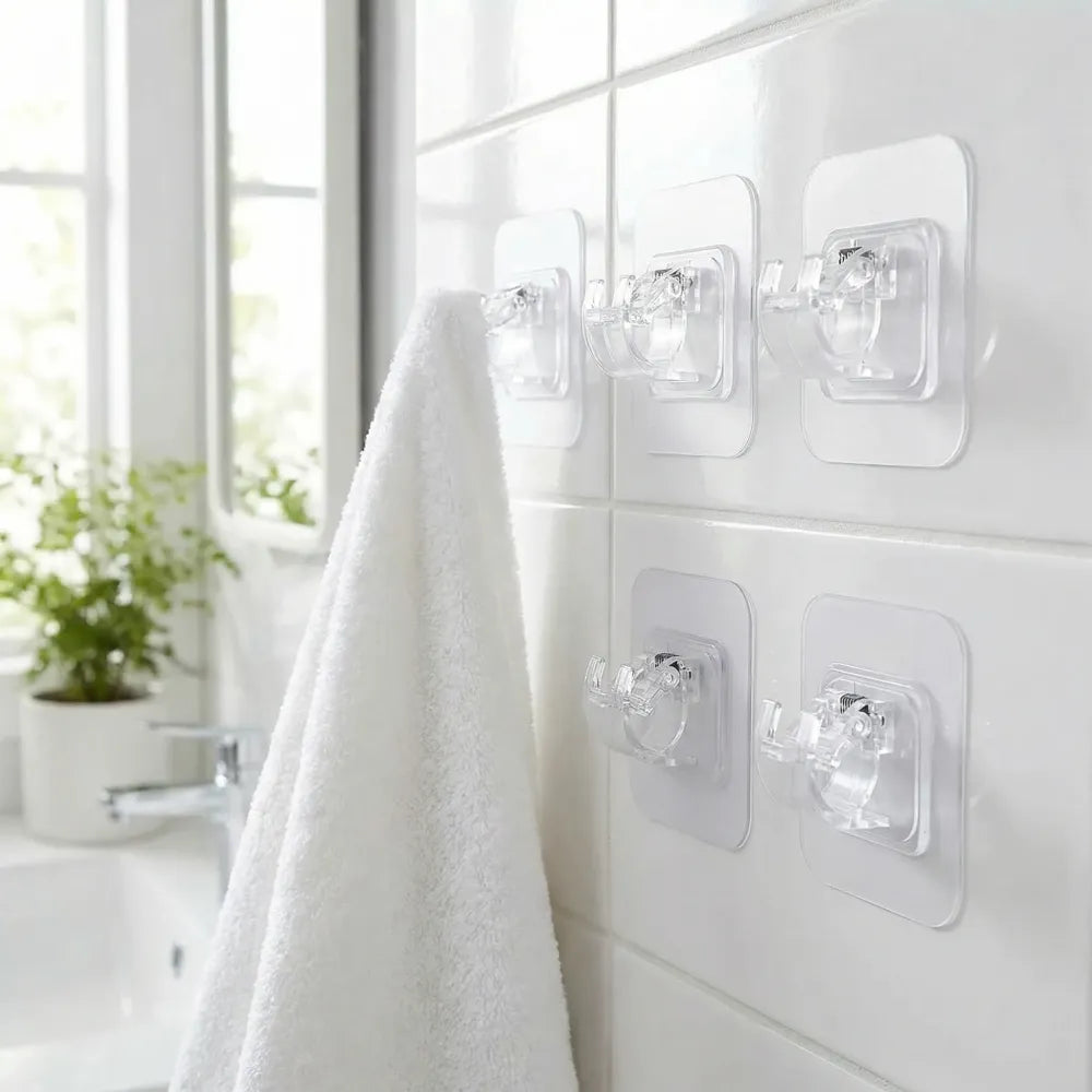Self adhesive rod clips