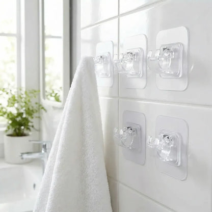 Self adhesive rod clips