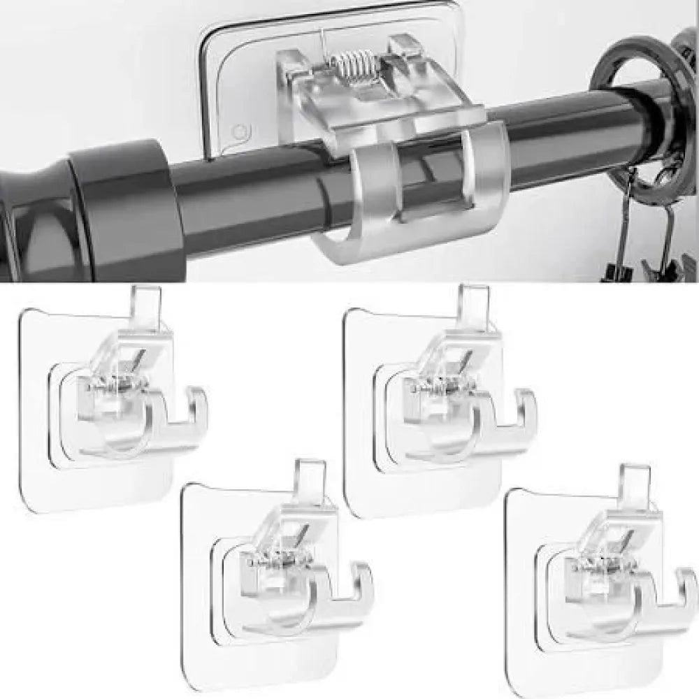 Self adhesive rod clips