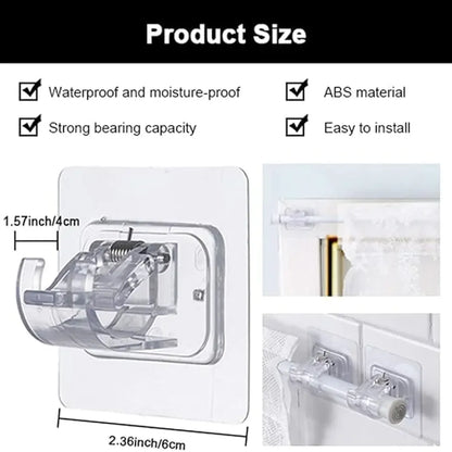 Self adhesive rod clips