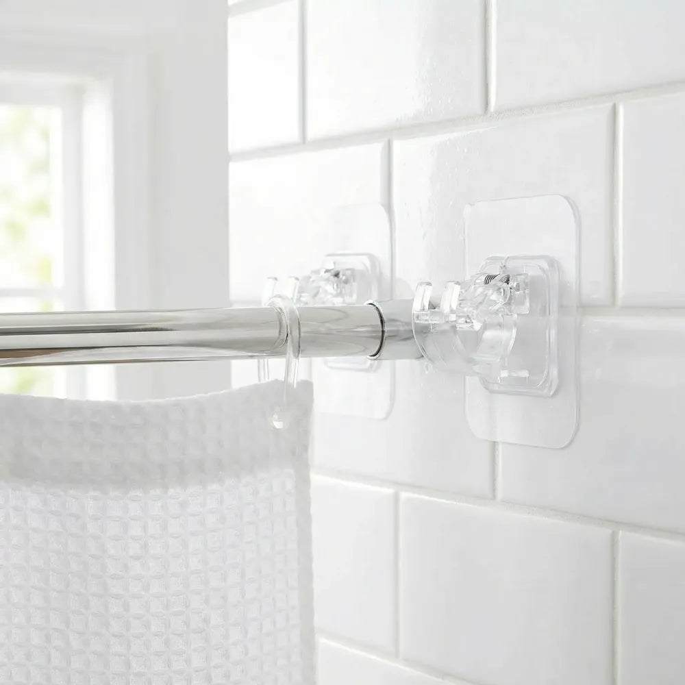 Self adhesive rod clips