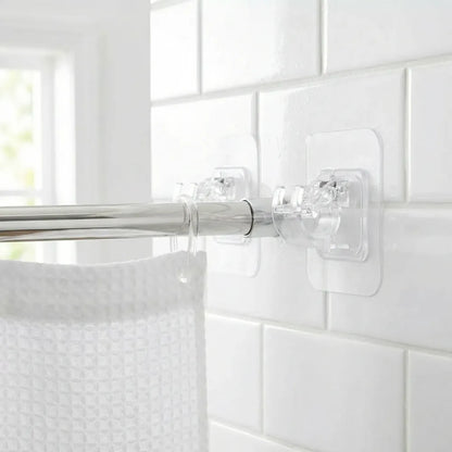 Self adhesive rod clips