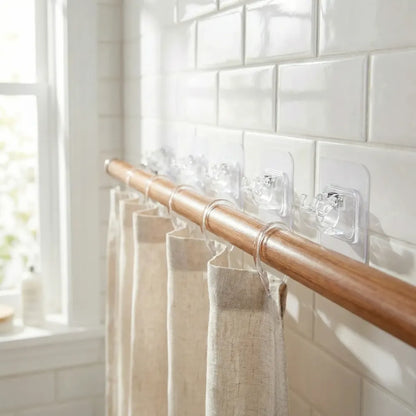 Self adhesive rod clips