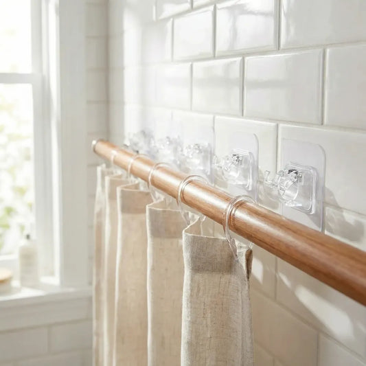 Self adhesive rod clips
