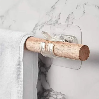Self adhesive rod clips