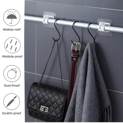 Self adhesive rod clips