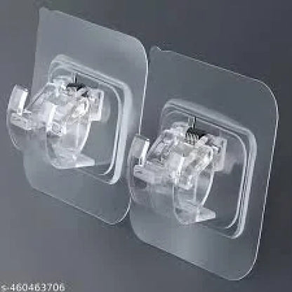 Self adhesive rod clips